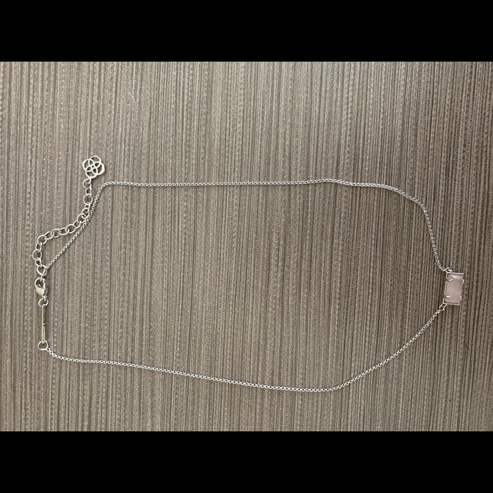 NWOT Kendra Scott Necklace with Pale Pink Stone